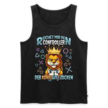 Zocken Reichet mir den Controller Gaming - Männer Premium Bio Tank Top - Schwarz - Vorne - Michal (187cm)