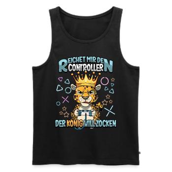Zocken Reichet mir den Controller Gaming - Männer Premium Bio Tank Top - Schwarz - Vorne - Michal (187cm)