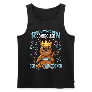 Zocken Reichet mir den Controller Gaming - Männer Premium Bio Tank Top - Schwarz - Vorne - Michal (187cm)