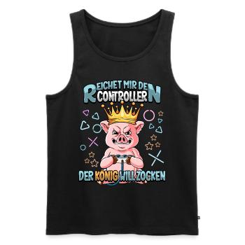 Zocken Reichet mir den Controller Gaming - Männer Premium Bio Tank Top - Schwarz - Vorne - Michal (187cm)