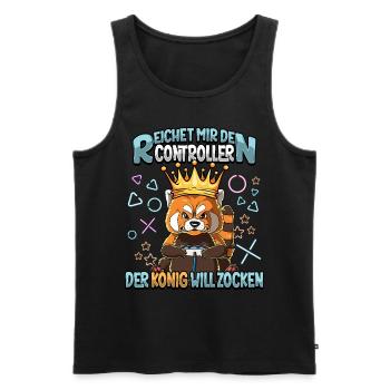 Zocken Reichet mir den Controller Gaming - Männer Premium Bio Tank Top - Schwarz - Vorne - Michal (187cm)