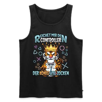 Zocken Reichet mir den Controller Gaming - Männer Premium Bio Tank Top - Schwarz - Vorne - Michal (187cm)