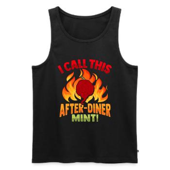 Ich nenne das Chili Minze Design - Männer Premium Bio Tank Top - Schwarz - Vorne - AI Model Male 178 light (178cm)