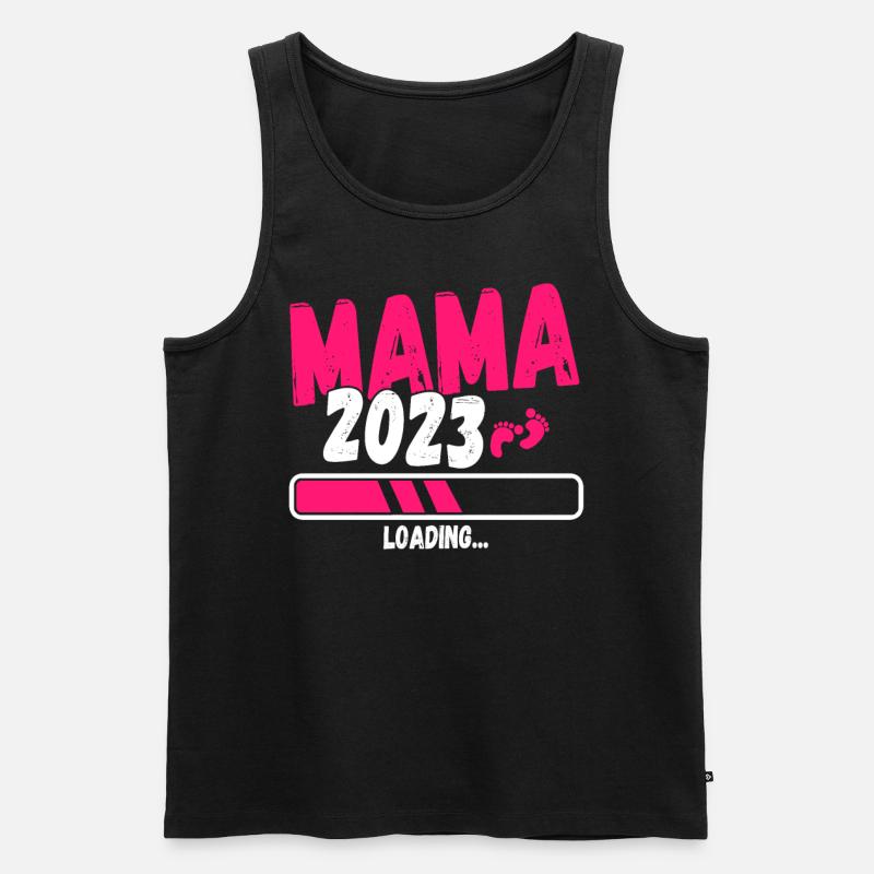 Werdende Mama 2023 - Männer Premium Bio Tank Top - Schwarz