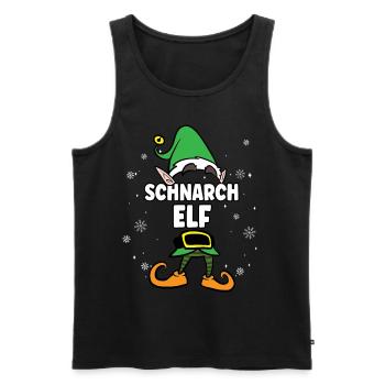 Schnarch Elf Partnerlook Weihnachten - Männer Premium Bio Tank Top - Schwarz - Vorne - Michal (187cm)