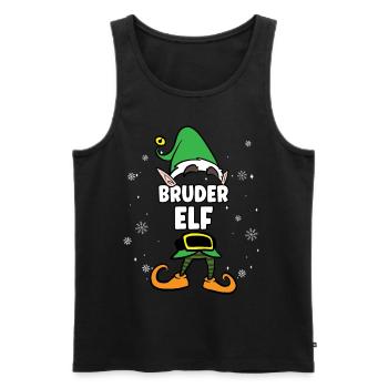 Bruder Elf Partnerlook Weihnachten - Männer Premium Bio Tank Top - Schwarz - Vorne - Michal (187cm)