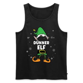 Dünner Elf Partnerlook Weihnachten - Männer Premium Bio Tank Top - Schwarz - Vorne - Michal (187cm)