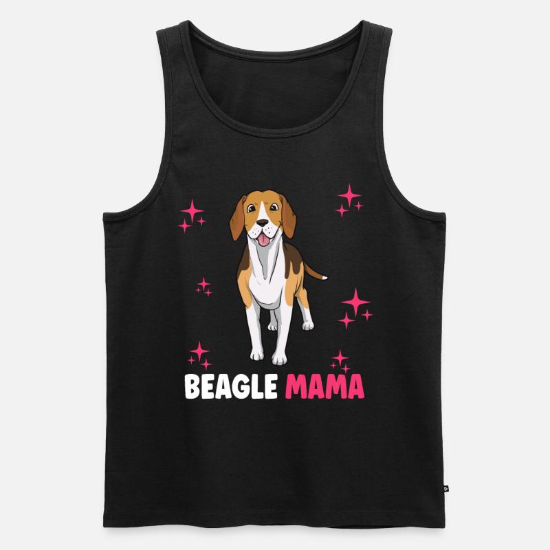 Beagle Mama - Männer Premium Bio Tank Top - Schwarz