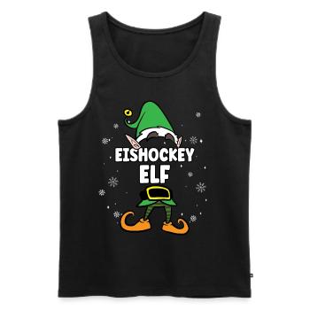 Eishockey Elf Partnerlook Weihnachten - Männer Premium Bio Tank Top - Schwarz - Vorne - Michal (187cm)