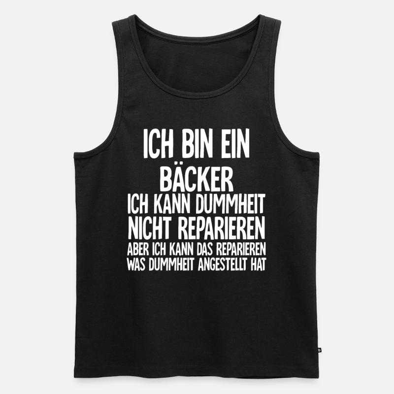 Bäcker - Männer Premium Bio Tank Top - Schwarz