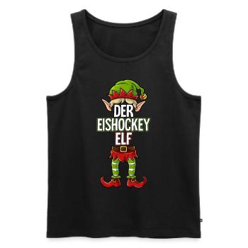 Eishockey Elf Partnerlook Weihnachten - Männer Premium Bio Tank Top - Schwarz - Vorne - Michal (187cm)