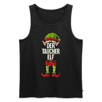 Taucher Elf Partnerlook Weihnachten - Männer Premium Bio Tank Top - Schwarz - Vorne - Michal (187cm)