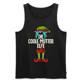 Coole Mutter Elfe Partnerlook Weihnachten - Männer Premium Bio Tank Top - Schwarz - Vorne - Michal (187cm)