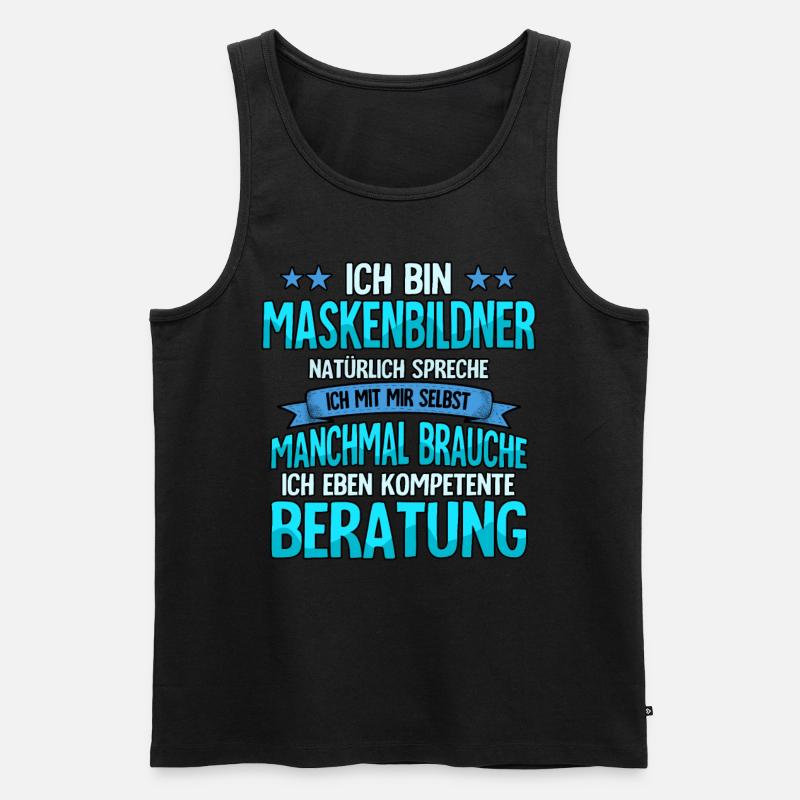 Maskenbildner - Männer Premium Bio Tank Top - Schwarz