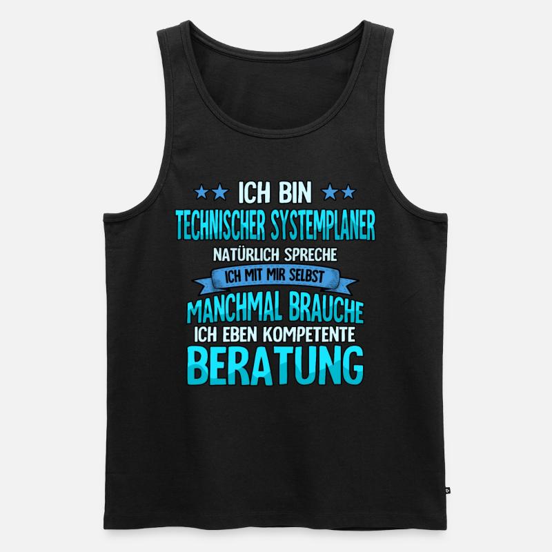 Technischer Systemplaner - Männer Premium Bio Tank Top - Schwarz