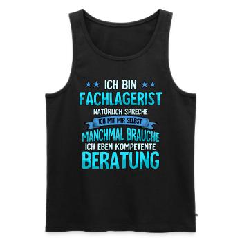 Fachlagerist - Männer Premium Bio Tank Top - Schwarz - Vorne - Michal (187cm)