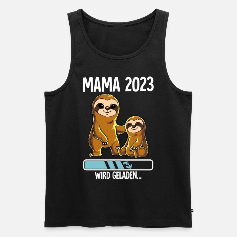 Werdende Mama 2023 - Männer Premium Bio Tank Top - Schwarz