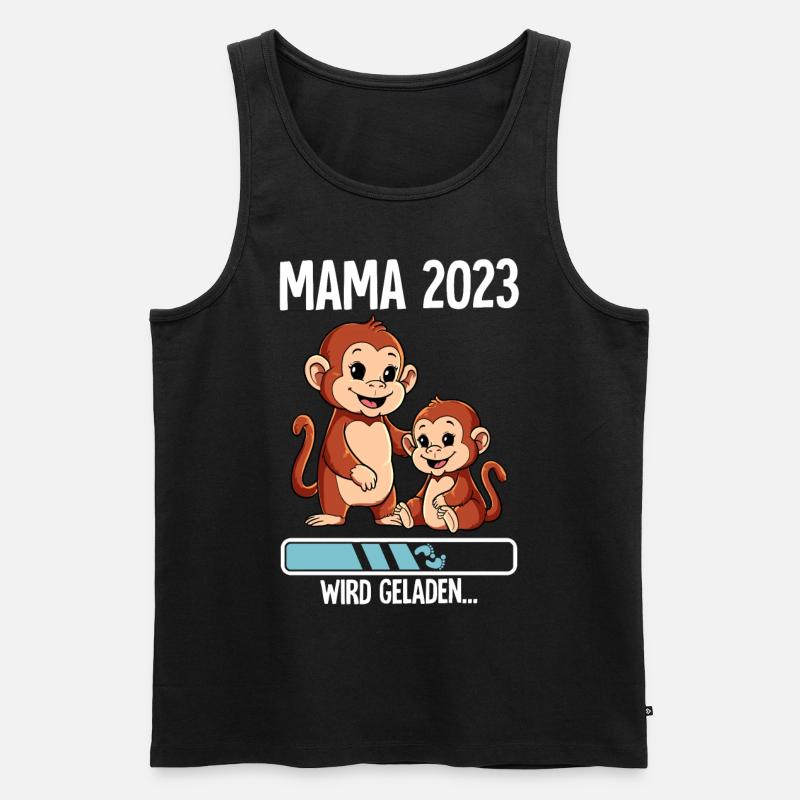 Werdende Mama 2023 - Männer Premium Bio Tank Top - Schwarz
