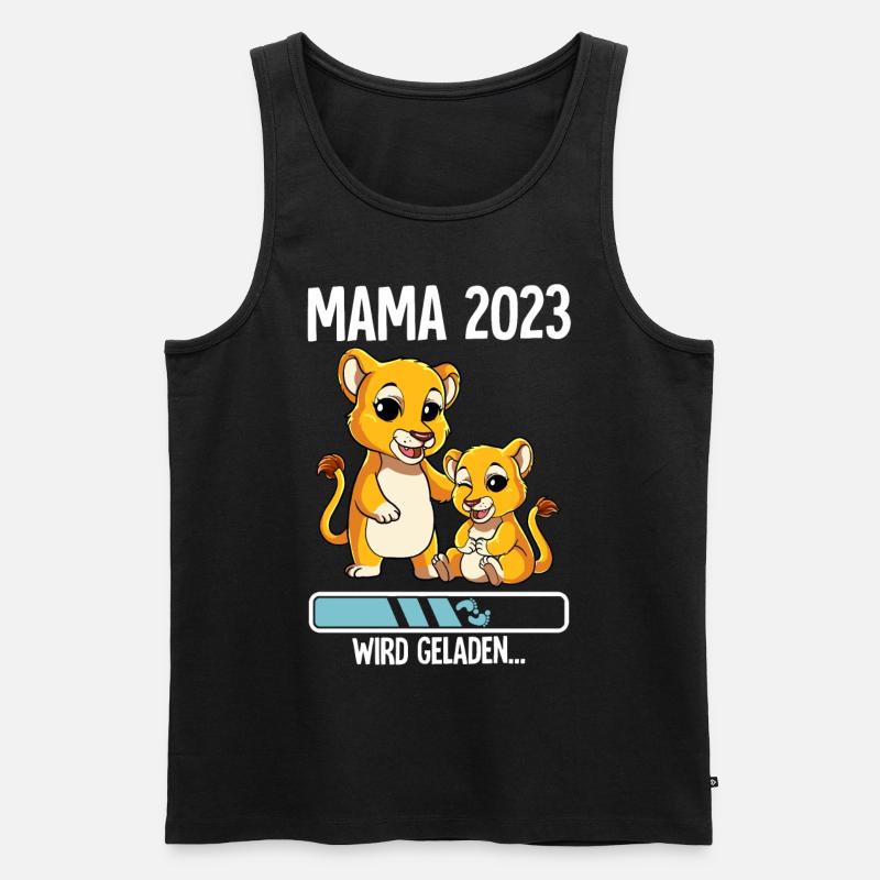 Werdende Mama 2023 - Männer Premium Bio Tank Top - Schwarz