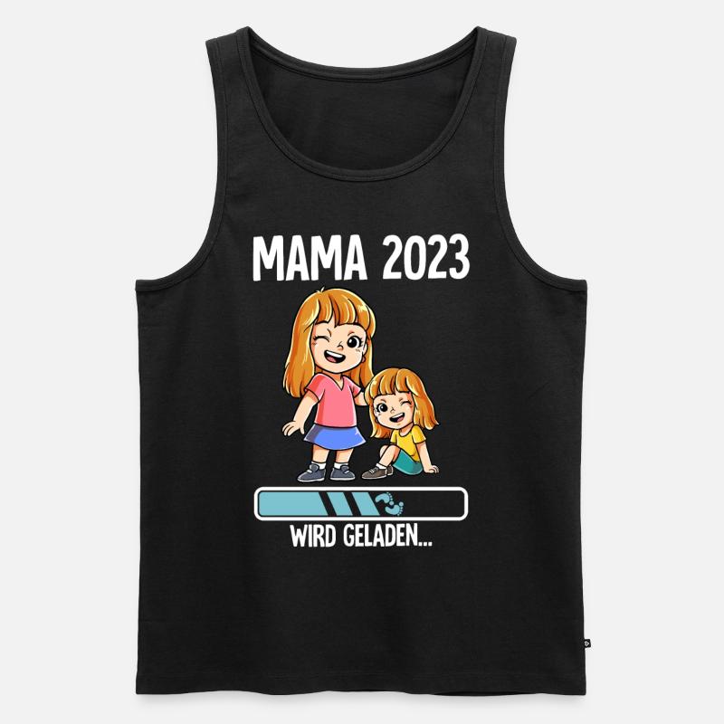 Werdende Mama 2023 - Männer Premium Bio Tank Top - Schwarz