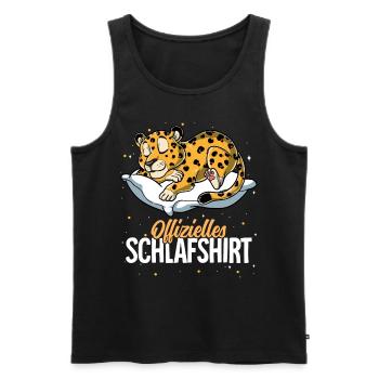 Offizielles Schlafshirt Leopard - Männer Premium Bio Tank Top - Schwarz - Vorne - Michal (187cm)