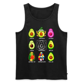 Art History Kawaii Avocados - Men's Premium Organic Tank Top - black - Front - Michal (187cm)