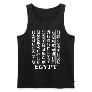 Hieroglyphics Pyramids Ancient Egypt - Men's Premium Organic Tank Top - black - Front - Michal (187cm)