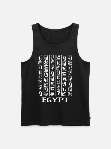 Hieroglyphics Pyramids Ancient Egypt - Men's Premium Organic Tank Top - black
