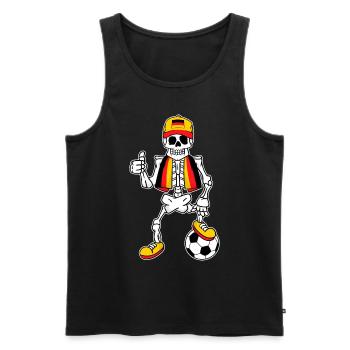 Skeleton Allemagne Fan de football allemand - Débardeur bio Premium Homme - noir - Devant - AI Model Male 178 light (178cm)