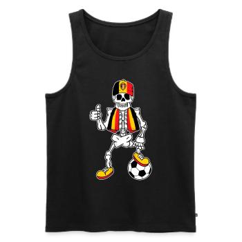 Skeleton Belgium Fan de football belge - Débardeur bio Premium Homme - noir - Devant - Michal (187cm)