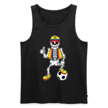 Skeleton Fußballfan Ecuador - Männer Premium Bio Tank Top - Schwarz - Vorne - AI Model Male 178 light (178cm)