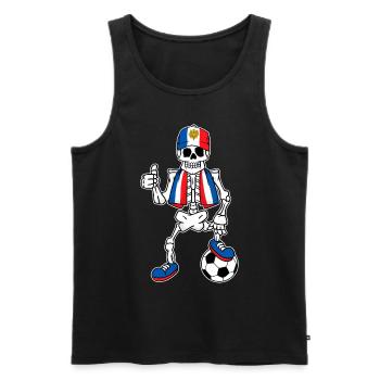 Skeleton Frankreich Amateurfußball - Männer Premium Bio Tank Top - Schwarz - Vorne - Michal (187cm)