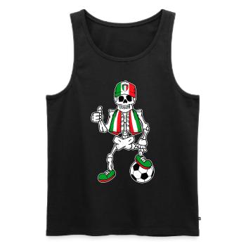 Skeleton Italian Fan Football Italy - Men's Premium Organic Tank Top - black - Front - AI Model Male 178 light (178cm)