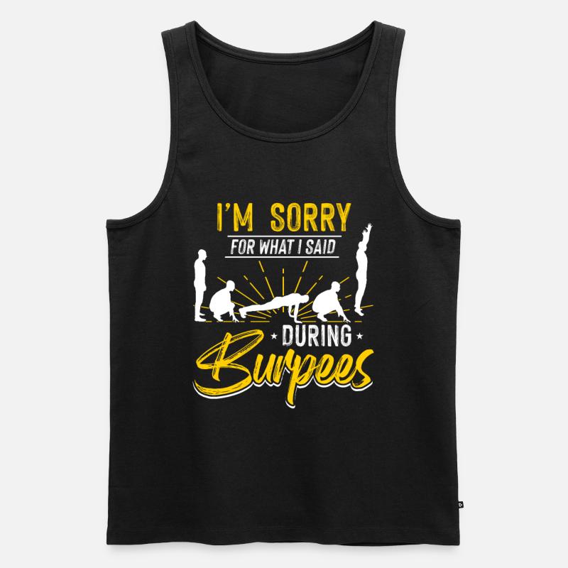Burpees - Männer Premium Bio Tank Top - Schwarz