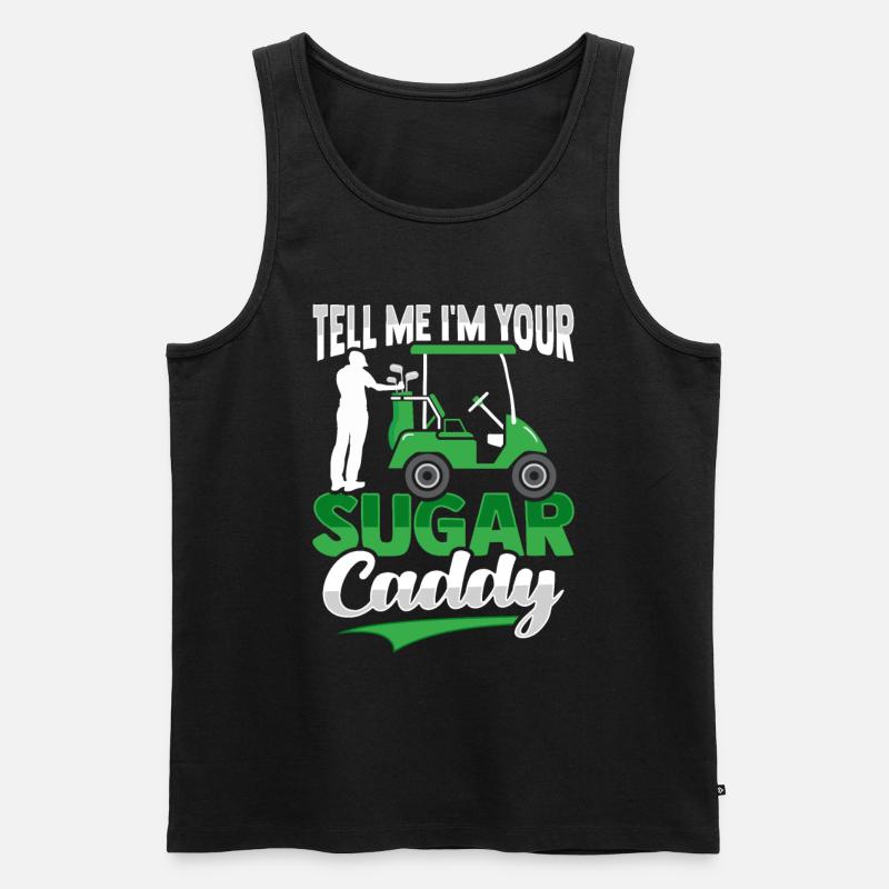 Golf Caddy - Männer Premium Bio Tank Top - Schwarz