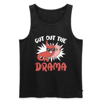 Schluss mit dem Drama bei der Magenheilung - Männer Premium Bio Tank Top - Schwarz - Vorne - AI Model Male 178 light (178cm)