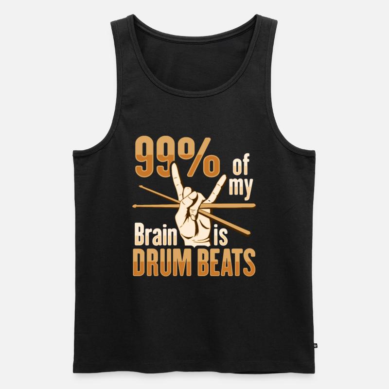 Drum Set Percussion Design - Men's Premium Organic Tank Top - black