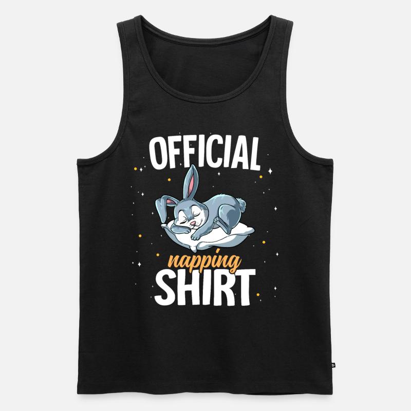 Sleeping Rabbit Official Napping - Men's Premium Organic Tank Top - black