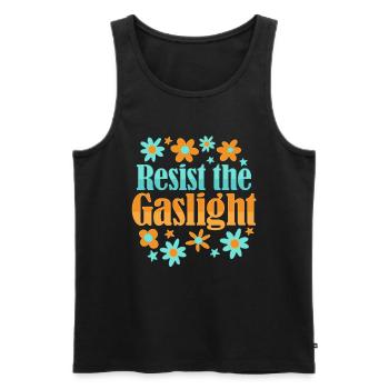 Féminisme Gaslightning Design pour un - Débardeur bio Premium Homme - noir - Devant - Michal (187cm)