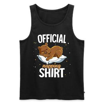 Sleeping Bear Official Napping - Men's Premium Organic Tank Top - black - Front - Michal (187cm)