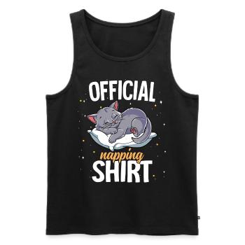 Sleeping Cat Official Napping - Men's Premium Organic Tank Top - black - Front - Michal (187cm)
