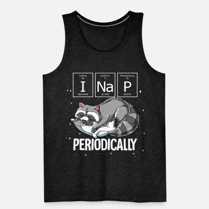 Schlafwaschbär Ich mache regelmäßig ein Nickerchen Männer Premium Bio Tank Top
