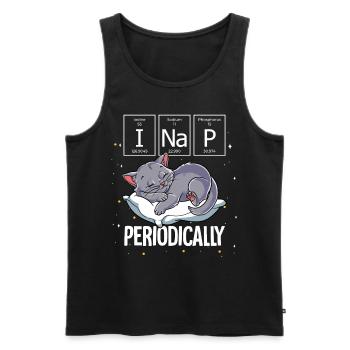 Schlafende Katze Ich mache regelmäßig ein Nickerchen - Männer Premium Bio Tank Top - Schwarz - Vorne - Michal (187cm)