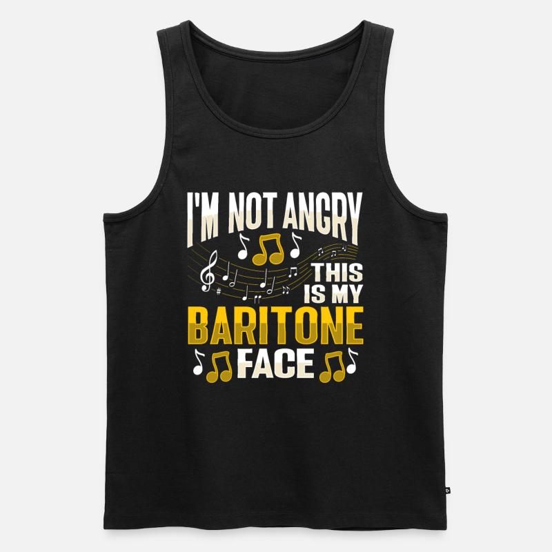 Bariton Gesangsstimme - Männer Premium Bio Tank Top - Schwarz