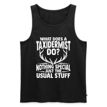 Präparator Design zum Ausstopfen von Tieren - Männer Premium Bio Tank Top - Schwarz - Vorne - AI Model Male 178 light (178cm)