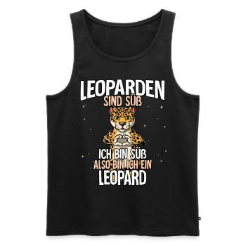 Leoparden Sind Süß Leopard - Männer Premium Bio Tank Top - Schwarz - Vorne - AI Model Male 178 light (178cm)
