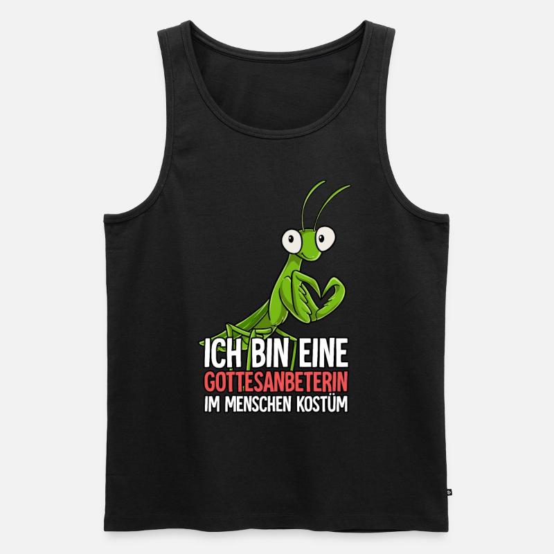 Ich Bin Eine Gottesanbeterin - Männer Premium Bio Tank Top - Schwarz
