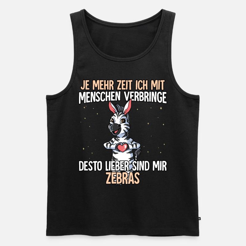 Zebra - Männer Premium Bio Tank Top - Schwarz