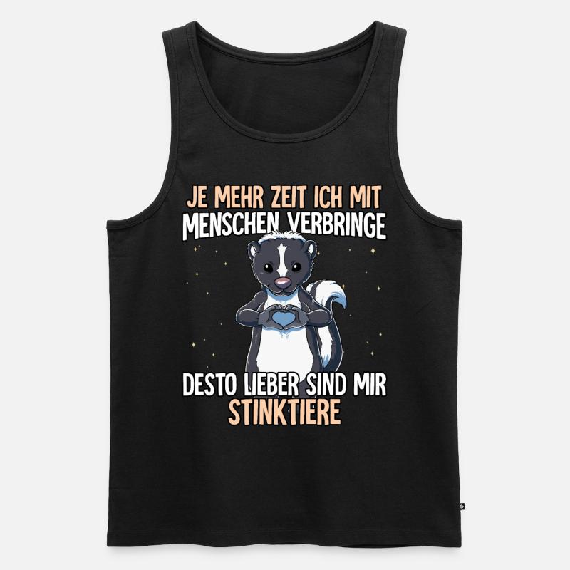 Stinktier - Männer Premium Bio Tank Top - Schwarz