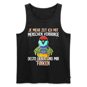 Finken - Männer Premium Bio Tank Top - Schwarz - Vorne - Michal (187cm)